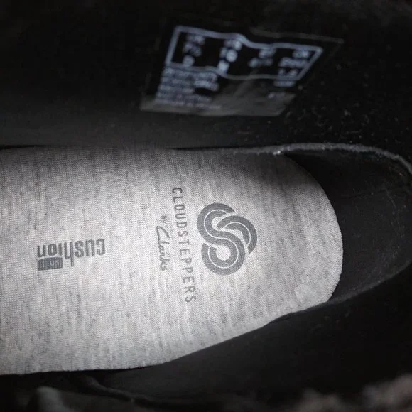 CLARK'S CLOUDSTEPPERS by Wedge Ankle Boots Black size 10 M Women - Picture 8 of 9